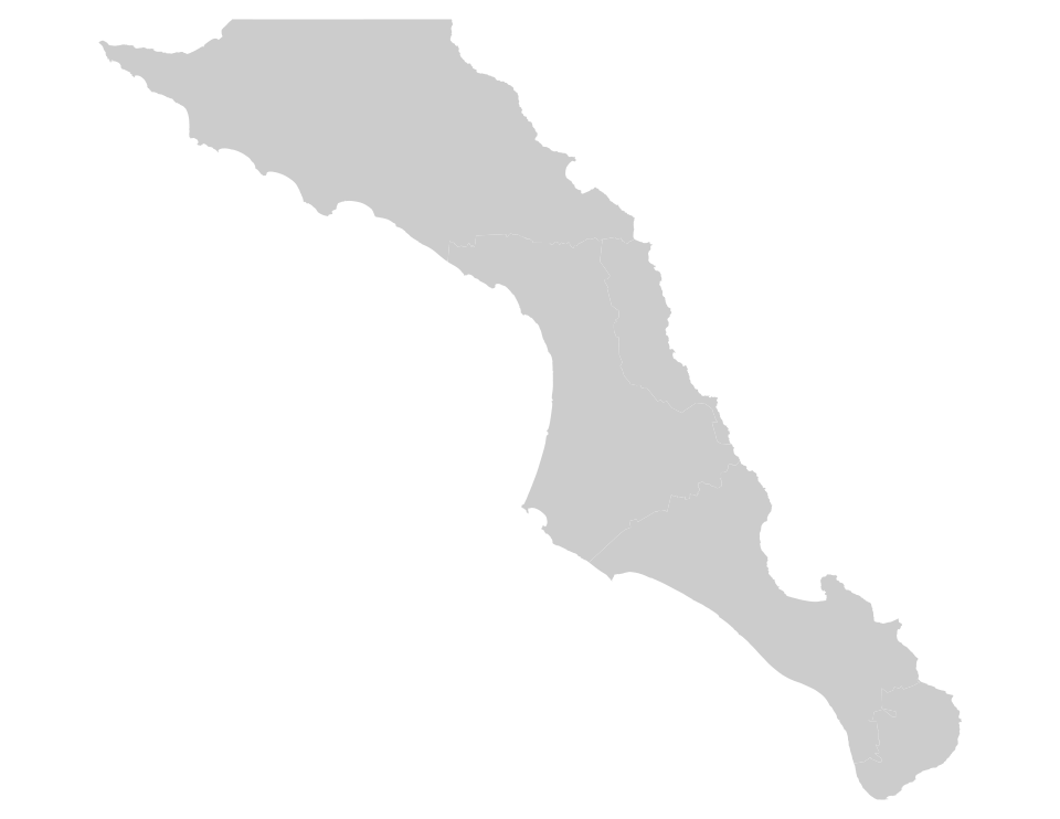 Silueta territorial de Baja California Sur